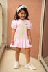Rainbow + Star Dress in Pink
